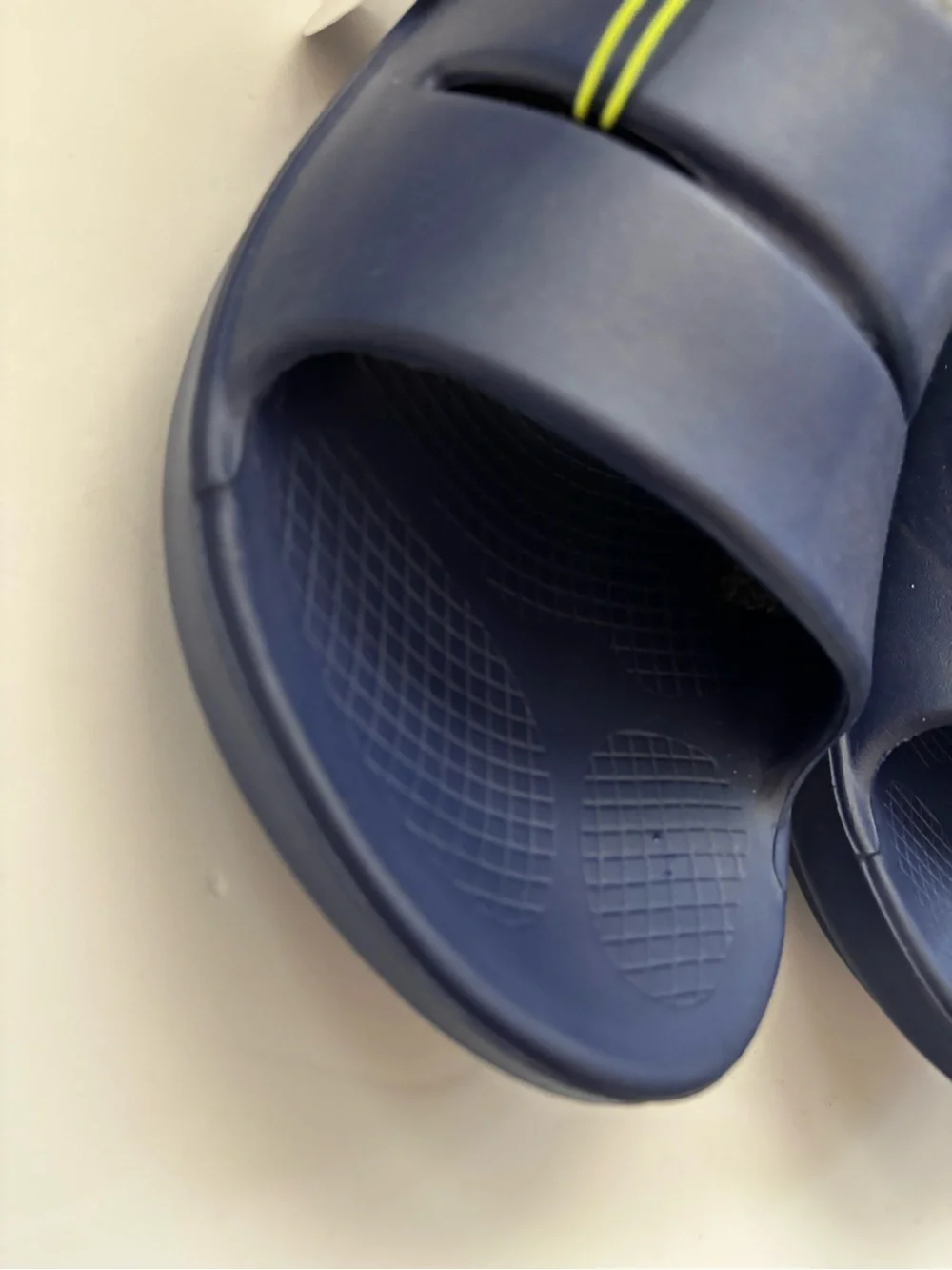 OOFOS Navy Blue Recovery Slide Sandals